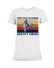 motocross dirt bike gravity check Premium Fit Ladies Tee tile