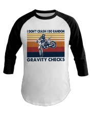 motocross dirt bike gravity check Baseball Tee tile