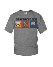 Basketball simple man Youth T-Shirt tile