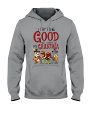 dinosaur try to be good lqt nth Hooded Sweatshirt tile
