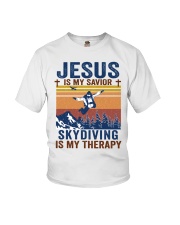 skydiving jesus therapy Youth T-Shirt tile