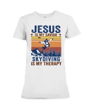 skydiving jesus therapy Premium Fit Ladies Tee tile