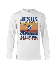 skydiving jesus therapy Long Sleeve Tee tile