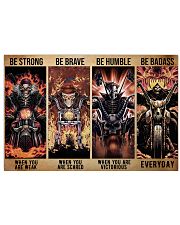skeleton biker be strong brave humble pt mttn dqh 24x16 Poster front