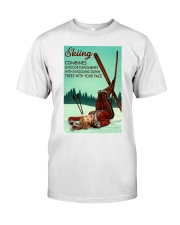 skiing girl combines fun knocking pt lqt pml Classic T-Shirt tile