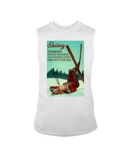 skiing girl combines fun knocking pt lqt pml Sleeveless Tee tile