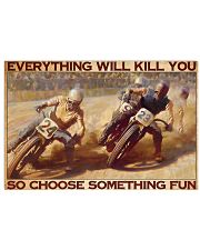 dirt bike racing choose something fun pt phq ntv 24x16 Poster front