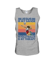 volleyball jesus therapy Unisex Tank tile