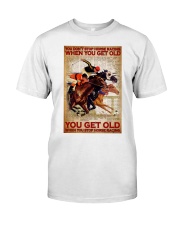 horse racing old man dont get old nna Classic T-Shirt tile