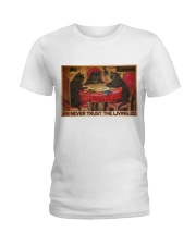 Black cat ouija never trust living pt mttn ntv Ladies T-Shirt tile