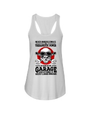 skull mechanic loud music Ladies Flowy Tank tile