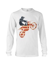 dirt bike us flag Long Sleeve Tee tile