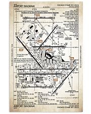 chicago O'Hare airport diagram pt lqt-pml Vertical Poster tile