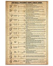 softball pitching grips cheat sheet 11x17 Poster front