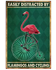 flamingo cycling penny farthing bike phq nna 11x17 Poster front
