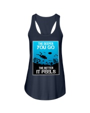 the deeper you go diver Ladies Flowy Tank tile