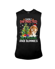 bunny easily distracted xmas tree lqt nna Sleeveless Tee tile