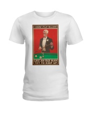 Snooker billiard Old man try to keep up dvhh dqh Ladies T-Shirt tile