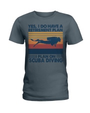 yes i do scuba diving vintage Ladies T-Shirt tile
