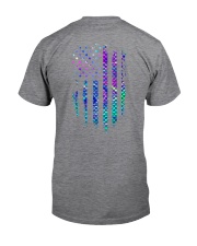 mermaid neon us flag Classic T-Shirt tile