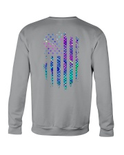 mermaid neon us flag Crewneck Sweatshirt tile