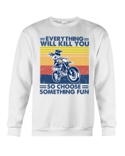 motocross girl something fun Crewneck Sweatshirt tile