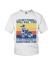motocross girl something fun Youth T-Shirt tile