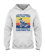 motocross girl something fun Hooded Sweatshirt tile