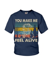 cycling you make me feel alive Youth T-Shirt tile