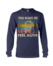cycling you make me feel alive Long Sleeve Tee tile