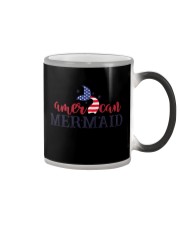mermaid american Color Changing Mug tile