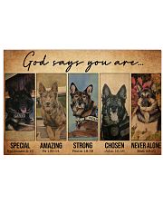 German Shepherd Police Dog God Says mttn NTH 17x11 Poster front
