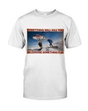 heli skiing choose st fun pt mttn pml Premium Fit Mens Tee tile