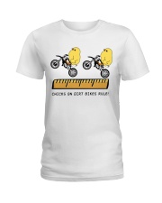 chicks on dirt bikes motocross Ladies T-Shirt tile