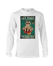 raccoon yoga let that trash go pt lqt ngt Long Sleeve Tee tile