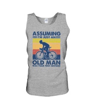 assuming im just an old man cycling Unisex Tank tile