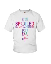Blessed by God Spoiled by my Machinist Youth T-Shirt tile