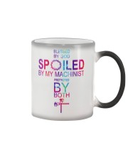Blessed by God Spoiled by my Machinist Color Changing Mug tile