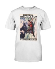 Moutaineering couple choose sth fun pt ttb-ngt Classic T-Shirt tile