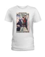 Moutaineering couple choose sth fun pt ttb-ngt Ladies T-Shirt tile