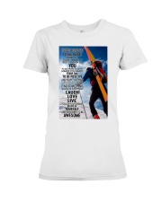 skiing climbing man today pt lqt nna Premium Fit Ladies Tee tile