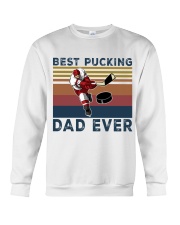 best pucking dad ever hockey Crewneck Sweatshirt tile