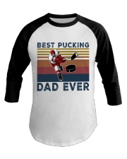 best pucking dad ever hockey Baseball Tee tile