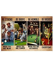 Billiard dogs be brave be strong pt dvhh ntv 17x11 Poster front
