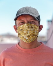 Mermaid Fin Gold msk Cloth Face Mask - 3 Pack aos-face-mask-lifestyle-06