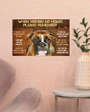 boxer visiting poster 17x11 Poster poster-landscape-17x11-lifestyle-22