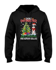 border collies easily distracted xmas lqt nna Hooded Sweatshirt front