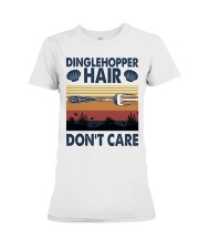 mermaid dinglehopper hair dont care Premium Fit Ladies Tee tile