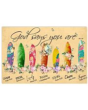 surfing god says you are 17x11 Poster front