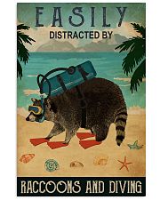 easily distracted by raccoons diving pt phq-NTH 11x17 Poster front